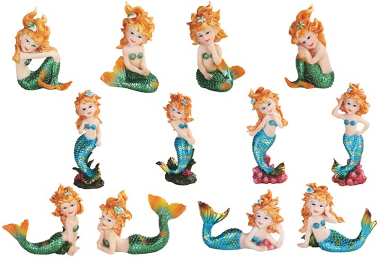 Ebros Whimsical Nautical Sea Sleeping Mergirls Mermaid Babies Small  Dollhouse Miniature Figurines Set of 3 DIY Mermaids Fantasy Collection Home  Decor