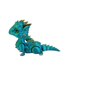 Dragon/3D BL/GN Sitting 5.75" wide | GSC Imports