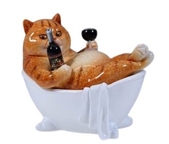 Orange Cat Wine Bath Tub| GSC Import