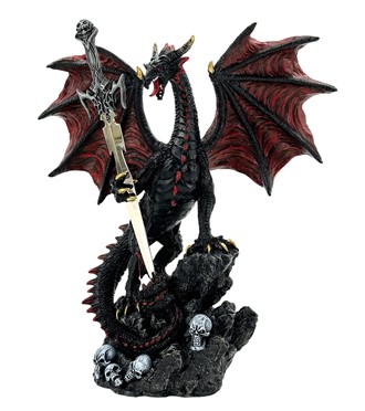 Dragon Red/Black with Sword and Skulls | GSC Import