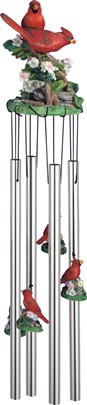 Cardinals Round Top Wind Chime