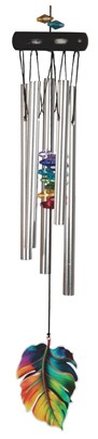WoodTop Rainbow Gem Leaf Windchime