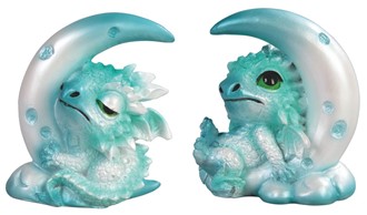 Cute Ice Dragon with Moon Set