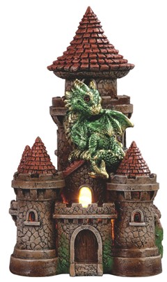 LED Green Dragon on Castle