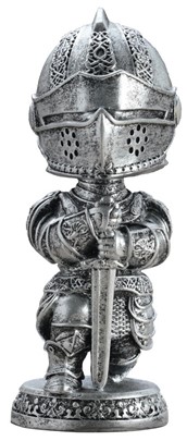Silver Knight Bobble Head