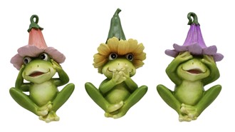 Cute Frog Flower Hats 3 Piece Set