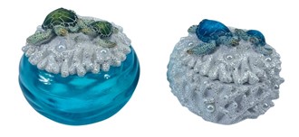 Sea Turtle Coral Trinket Box Set