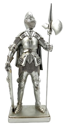 Knight Silver with Halberd and Shield