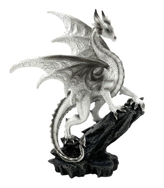 White Dragon on Rock