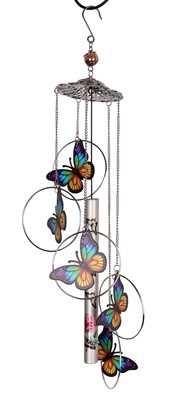 5-Ring Butterfly Wind Chime