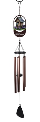 Welcome Birdhouse Wind Chime