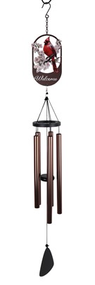 Welcome Cardinal Wind Chime