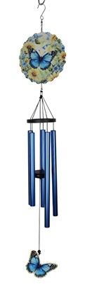 Blue Spinner Butterfly Wind Chime