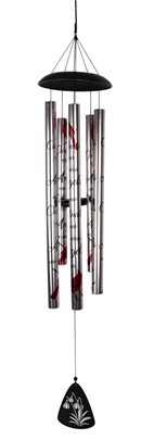Stamped Tube Cardinal Wind Chime