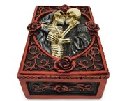 View Skull Couple Trinket Box