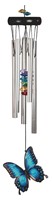 View WoodTop Blue Butterfly Rainbow Gem Windchime
