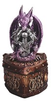 View Purple Dragon with Sword Trinket Box