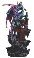 View LED Blue Purple Dragon on Castle