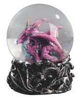 View Snow Globe Purple Dragon Castle Base