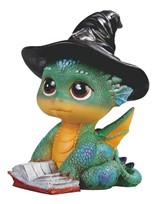 View Green Cute Dragon Witch Hat