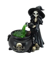 View Skeleton Witch LED Cauldron