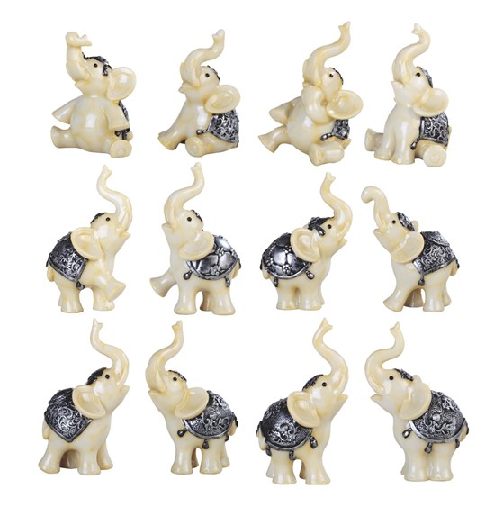 Miniature Ivory Elephant Set GSC Imports